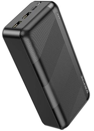 Power bank borofone bj27b 30000 mah портативная батарея повербанк 2хusb black