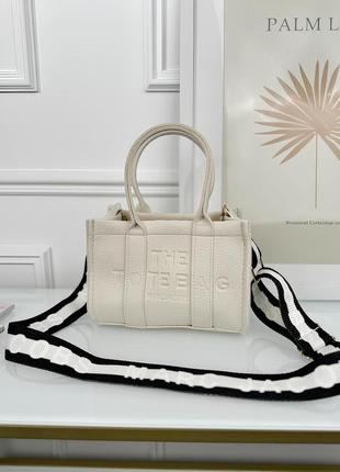 Marc jacobs маленькая сумка-шопер молочная женская сумка the Blue bag lux5 фото