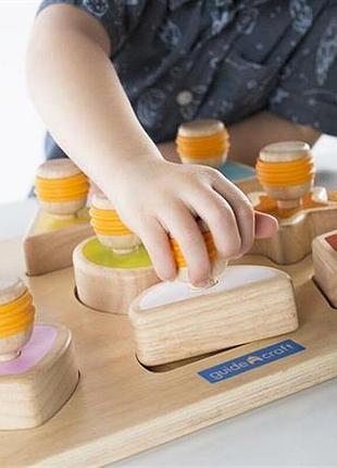 Рамка-вкладыш guidecraft manipulatives формы с ручками (g6742) 3