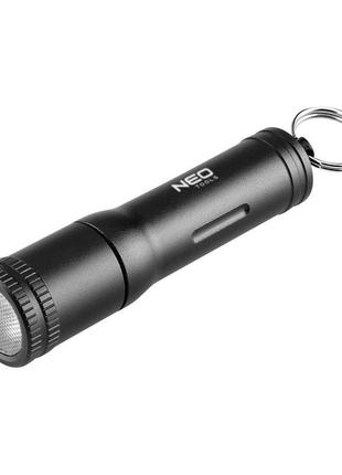 Мини фонарь neo tools 1xааа/ipx4/osram p9/100лм черный (99-068)