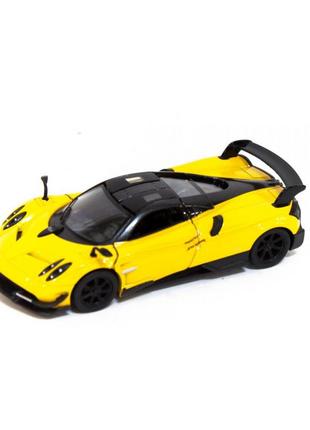 Коллекционная игрушечная машинка pagani huayra bc kt5400w инерционная желтый