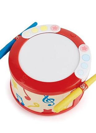 Музыкальная игрушка hape барабан со светом и звуками (e0620)