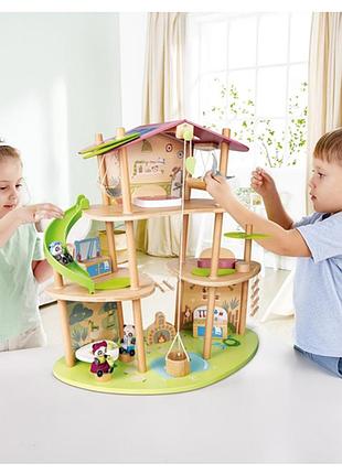 Игровой набор hape бамбуковый домик панд (e3413) 4