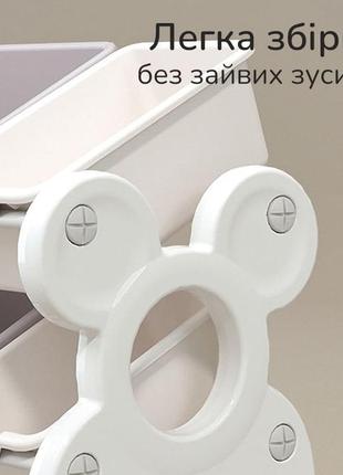 Четырехярусный детский органайзер для игрушек lumpurini michele m на 10 контейнеров (c-kc002w)