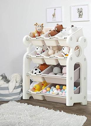 Четырехярусный детский органайзер для игрушек lumpurini michele m на 10 контейнеров (c-kc002w)
