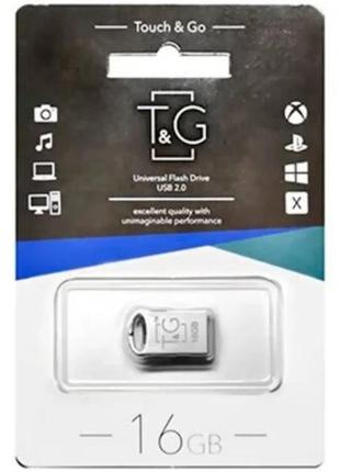 Usb мини флешка flash drive 16gb t&g metal series tg100-16g original