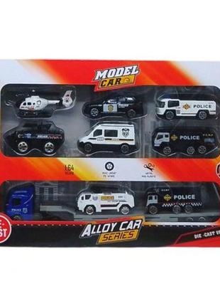 Набір металевих машинок "model car: поліція"