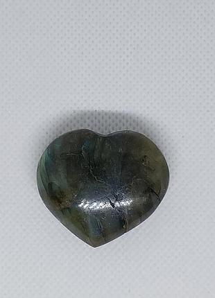 Лабрадор кабошон камень сердце без оправы 33*39*16 мм. натуральный лабрадор индия