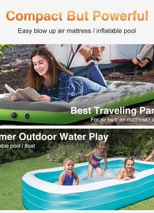 Електричний повітряний насос hugerstone, портативний насос для надувних матраців,...