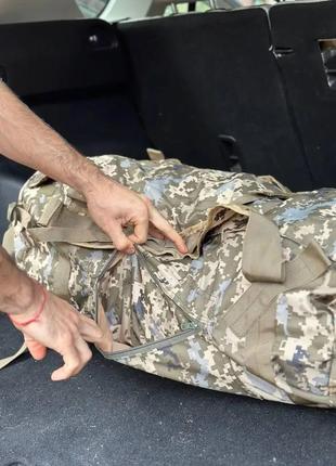 Сумка баул тактична армійська піксель військова сумка 90 л