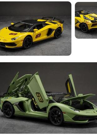 Дитяча металева машинка lamborghini svj 63 інерційна 1:247 фото