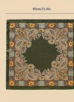 Женский платок на голову, на шею 90х90см