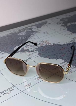 Сонцезахисні окуляри cartier коричневі янтарні картьє фігурні унісекс стильні брендові10 фото