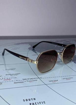 Сонцезахисні окуляри cartier коричневі янтарні картьє фігурні унісекс стильні брендові4 фото