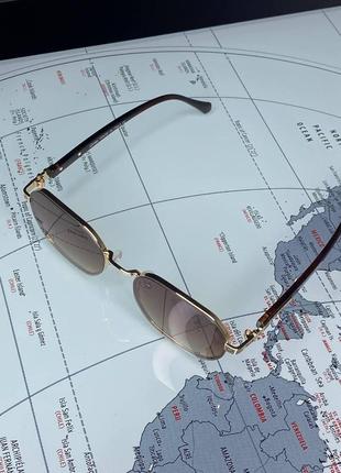 Сонцезахисні окуляри cartier коричневі янтарні картьє фігурні унісекс стильні брендові5 фото