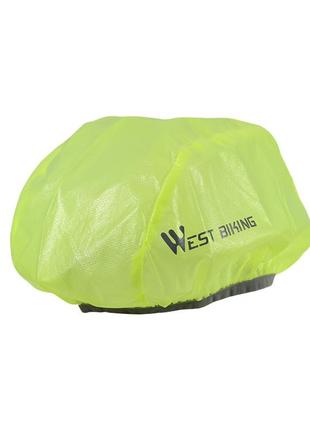 Светоотражающий чехол west biking 0708081 green для велосипедного шлема  (k-183s)