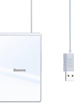 Беспроводное зарядное устройство baseus wireless charger card ultra thin 15w silver wx01b-s2