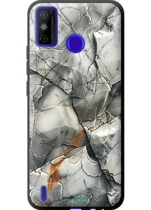 Чехол на tecno spark 6 go ke5 серый мрамор "6041b-2452-8094", надежная защита для мобильных телефонов