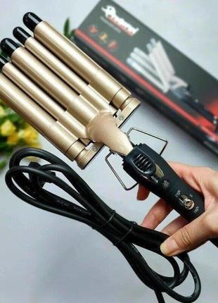 Плойка п'ять хвиль для завивання волосся щипці gemei gm-2933, щипці для завивання волосся