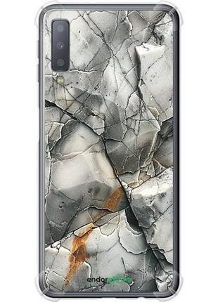 Чохол на samsung galaxy a7 (2018) a750f сірий мармур "6041sp-1582-8094", надійний захист для мобільних