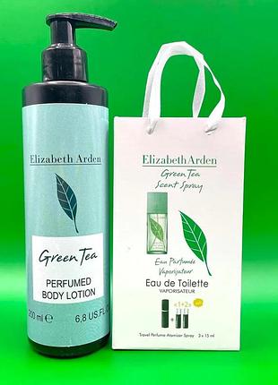 Набор elizabeth arden green tea (духи с ферoмонами 45 ml + парфюмированный лосьон 200 ml)