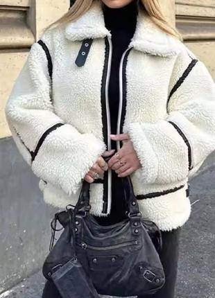 Дублянка жіноча тедді  зима дублёнка женская хутро