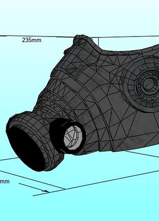 Маска саб-зіро тундра tundra sub-zero mask mortal komb конструктор з картону паперкрафт papercraft ігровий персонаж пазл 3д фігура