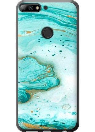 Чехол на huawei y7 prime 2018 мраморный "4895u-1509-8094", надежная защита для мобильных телефонов