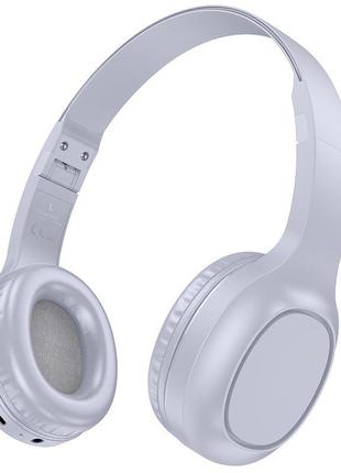 Гарнитура hoco charm bt w46 bt5.3/aux 20h type-c светло-голубой