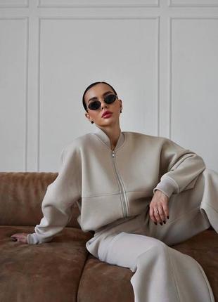 Женский спортивный костюм на флисе в стиле zara