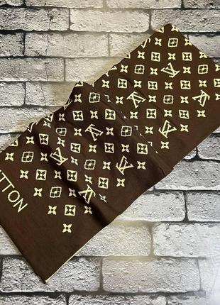 Шарф louis vuitton lv коричнево чорнмй