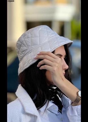 Новые панама зимняя серый