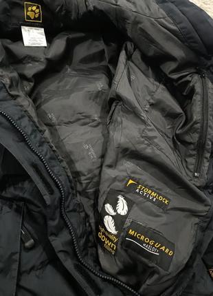 Удлиненная утепленная зимняя пуховая парка,пуховик jack wolfskin stormlock active размера м3 фото