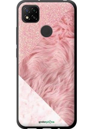 Чохол на space xiaomi redmi 9c transparent рожеві текстури "4343b-2035-8094", надійний захист на телефон