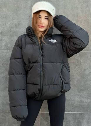 Мужская зимняя куртка-пуховик tnf черная the north face женская