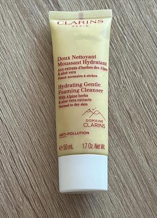 Пінка clarins hydrating gentle foaming cleanser with alpine herbs