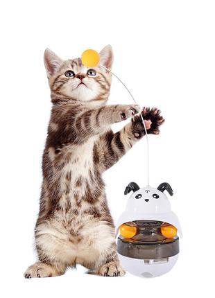 Игрушка dt-653 неваляшка барашек для котов с шариками и кормушкой|ціна-якість|