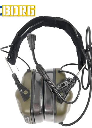 Тактические наушники earmor m32 с универсальным креплением олива|ціна-якість|
