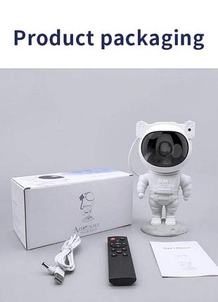 Ночник проектор астронавт зоряного неба та галактики космонавт 8 режимів з пультом дк|ціна-якість|5 фото