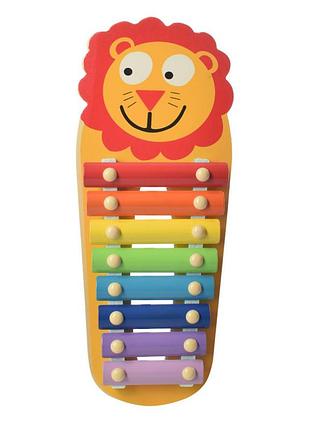 Детская игрушка ксилофон деревянный (лев) vi vi wood toy 35х15,5х4 см разноцветный cl0102668