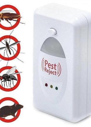 Ультразвуковой отпугиватель грызунов мышей крыс и тараканов pest reject hk02 от сети, смерть грызунам