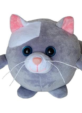 Игрушка мягконабивная "круглик котик" мс 090102-14