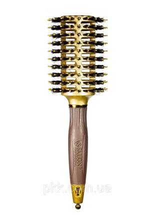 Щетка брашинг для волос керамический ceramic 25х7,5 см salon professional золотистый (2000002543138)