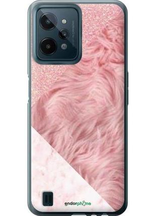 Чехол на realme c31 розовые текстуры "4343u-2593-8094", надежная защита для мобильных телефонов
