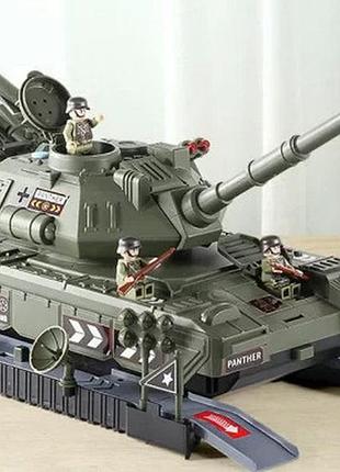 Іграшковий танк panther ks-99, світло, звукові ефекти, техніка, піхота. інтерактивна модель танка panther ks-99|вигідна ціна|