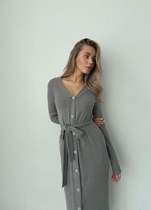 Вязаное миди платье6 фото