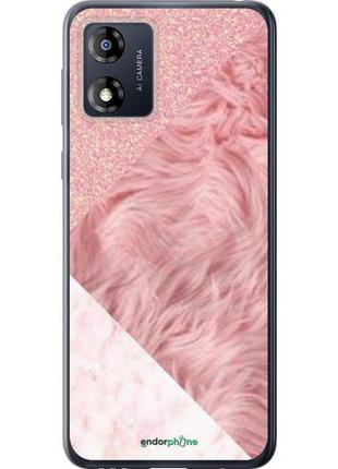 Чехол на motorola moto e13 розовые текстуры "4343u-3053-8094", надежная защита для мобильных телефонов