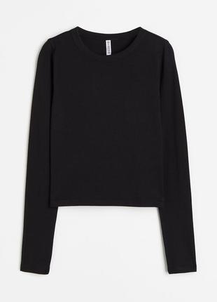 Новий вкорочений, кроп лонгслів h&m