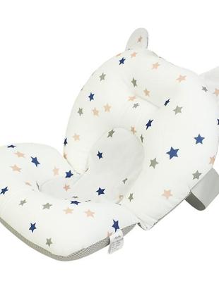 Матрацик килимок для дитини у ванночку з кріпленнями bestbaby 330p white stars|вигідна ціна|