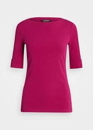 Новая ralph lauren реглан блуза футболка лонгслив блуза стильная трендовая фуксия оригинал5 фото